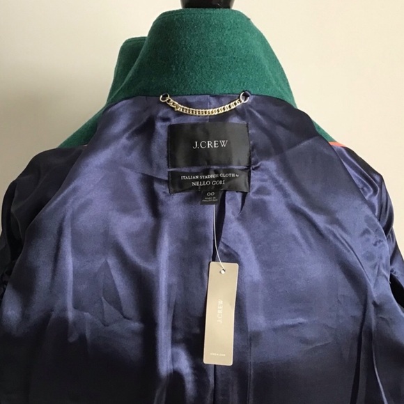 J.CREW Cocoon Coat in Heather Forest Italian Wool New With Tag - Picture 9 of 9